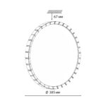 7648/DL PALE SN 142 Светильник пластик/белый/золотой LED 48Вт 4000К D385 IP43 ATABI GOLD — изображение 2