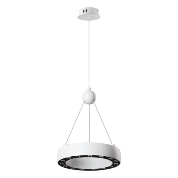 359395 OVER NT24 278 белый Светильник подвесной светодиодный, длина провода 2м IP20 LED 12W вниз/5W вверх 220V 1360Лм 3000K TURN