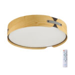 7721/120L AVRA LED SN 597 Светильник металл/пластик/белый/черный/дерево LED 120Вт 3000-6000K D700 IP20 пульт ДУ CORAGGIO