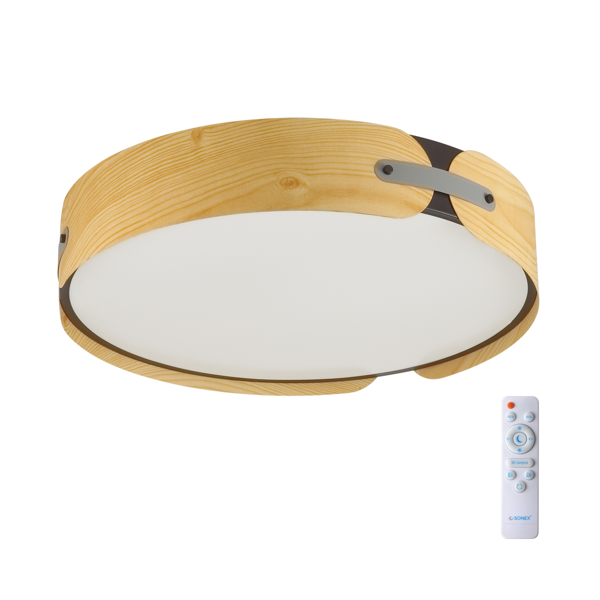 1026892 7721/120L AVRA LED SN 597 Светильник металл/пластик/белый/черный/дерево LED 120Вт 3000-6000K D700 IP20 пульт ДУ CORAGGIO — изображение 1