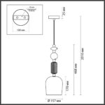 4861/1 CLASSIC ODL_EX21 131 золото/разноцветн./керамика/стекло Подвес E14 1*40W CANDY — изображение 2
