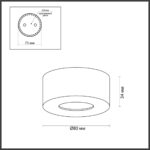 4283/7CL HIGHTECH ODL22 337 черный/металл Потолочный светильник IP20 LED 7W 771Лм 3000K BENE — изображение 2