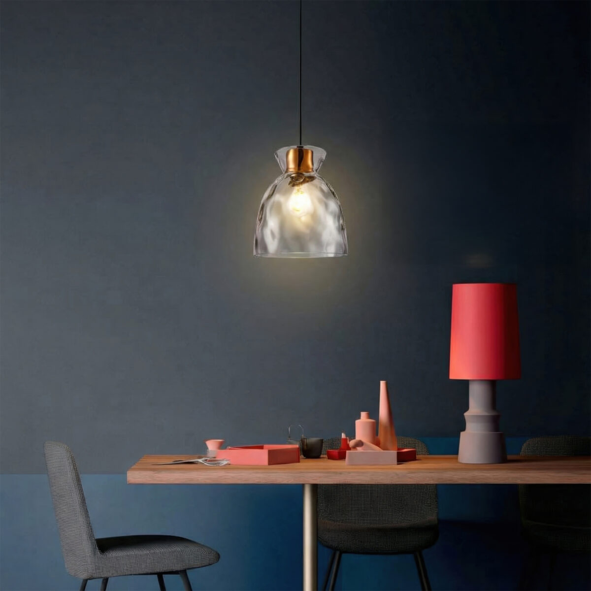 806110 Подвес NUBELLA 1х12W (led) E27 ЧЕРНЫЙ/БРОНЗА/ПРОЗРАЧНЫЙ — изображение 5