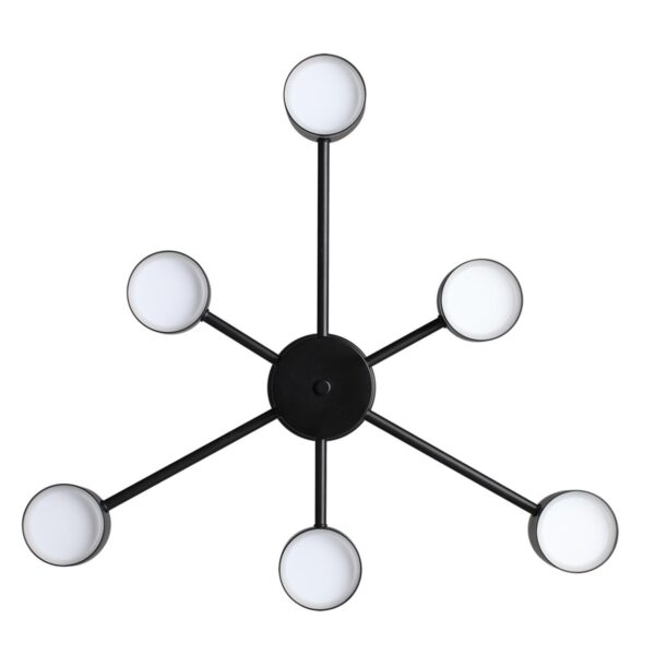 8234/6C COMFI LN25 000 черный, металл/акрил Люстра потолочная GX53 LED 6*10W + LED-проектор 3*5W 2700К 220V VIRSAVA