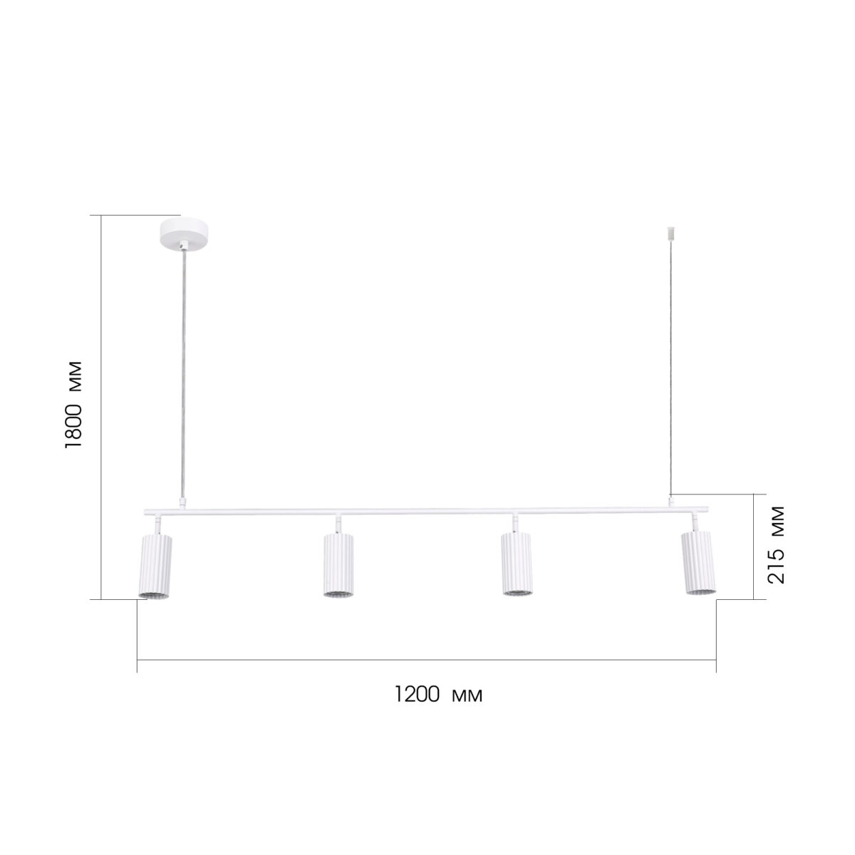 SL1213.503.04 Светильник подвесной ST-Luce Белый/Белый GU10 4*5W 4000K КЕНДО — изображение 2