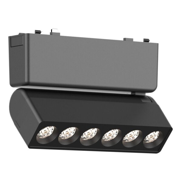 ST675.436.06 Магнитный трековый светильник Черный LED 1*6W 3000K 360Lm Ra>90 IP20 L122xW26xH80 48V СКАЙФЛЕТ