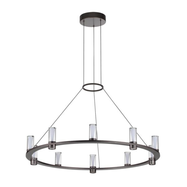 7143/70L HIGHTECH ODL26 513 Подвесной светильник темный никель/акрилл/металл IP20 LED 60W 3830Лм 3000K 180° 220V DEFANCE
