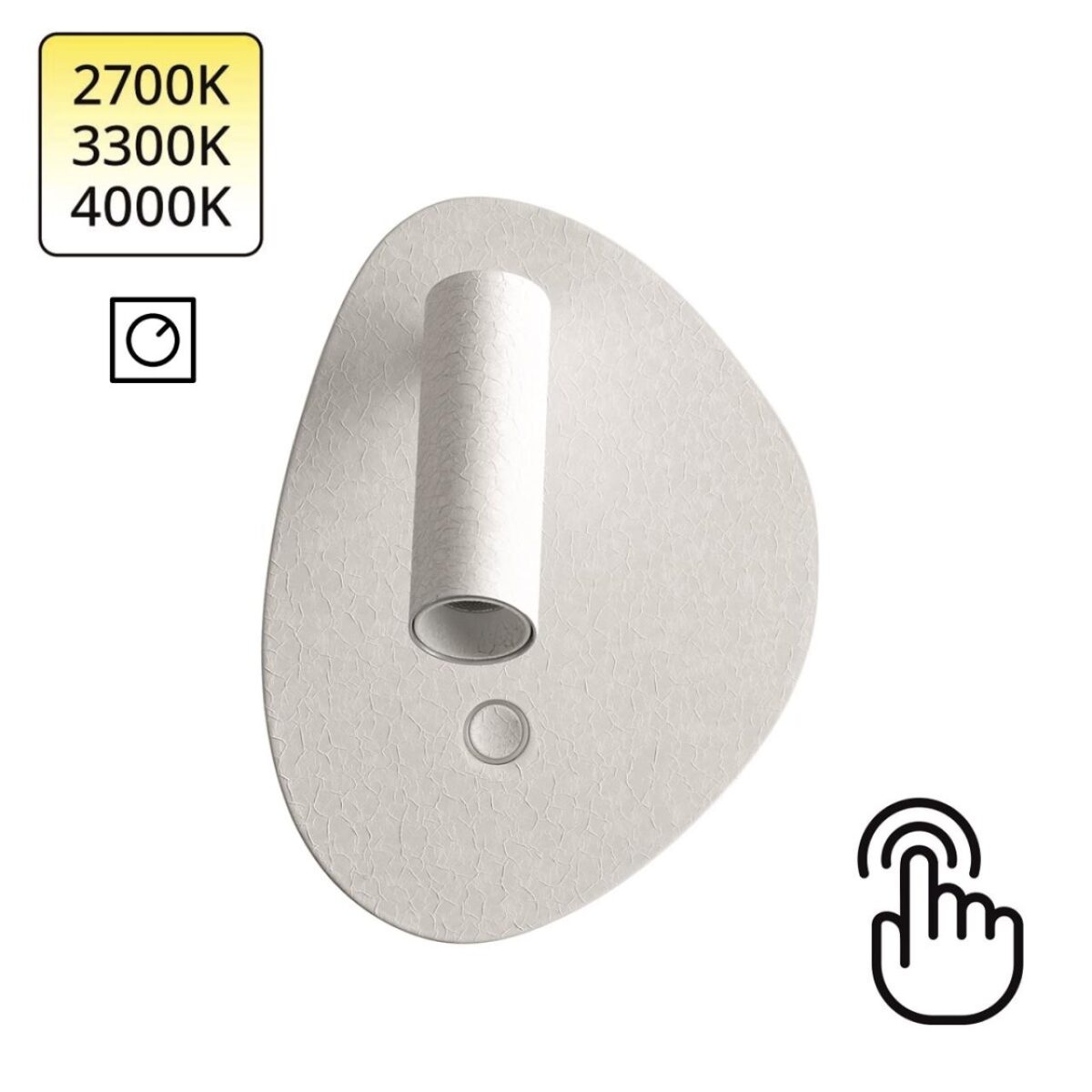 7183/9WL HIGHTECH ODL26 471 Настенный светильник белый ice crack/металл IP20 LED 9W 580Лм 2700K/3300K/4000K 120° 220-240V ROY — изображение 1