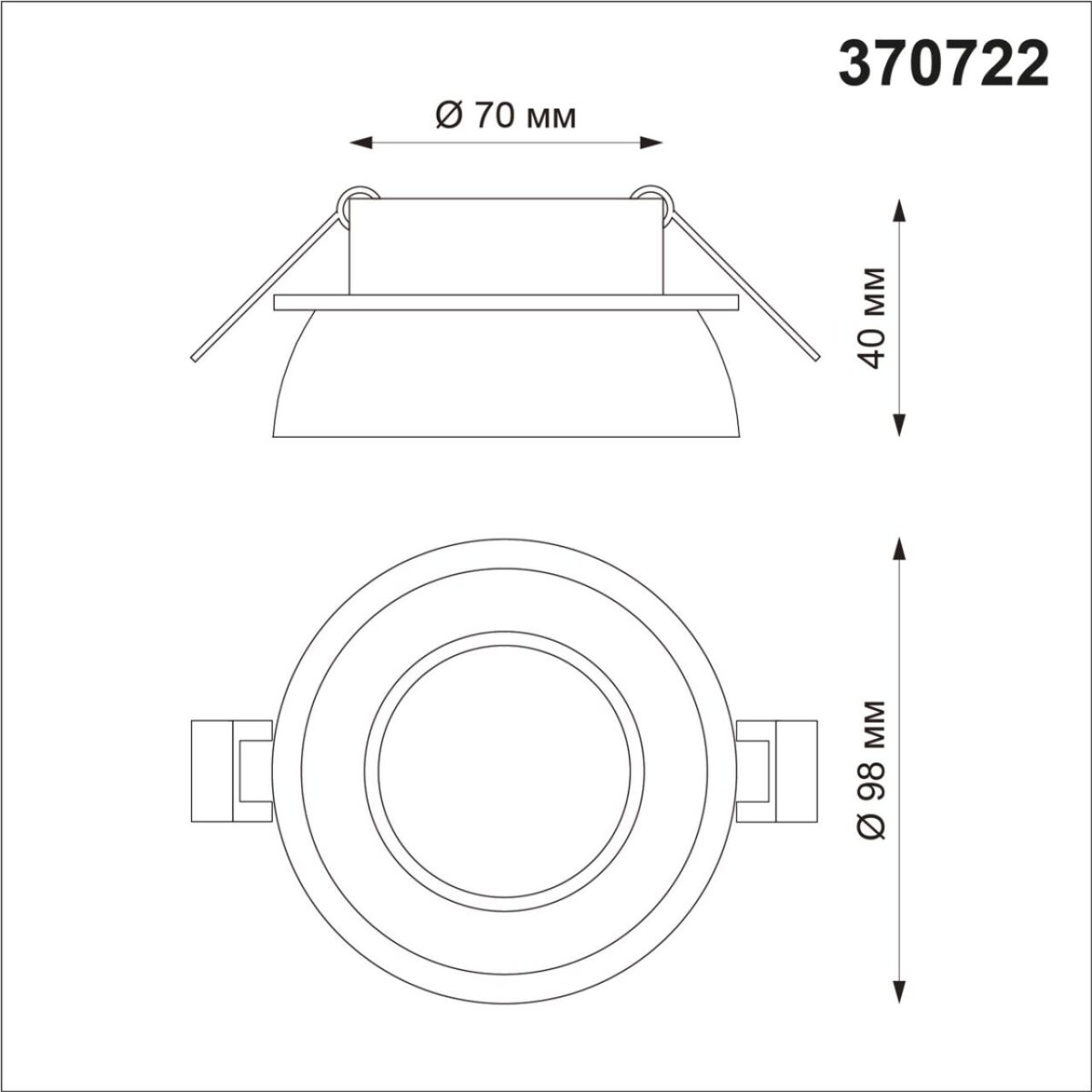 370722 SPOT NT21 581 белый Светильник встраиваемый IP20 GU10 9W 235V LIRIO — изображение 3